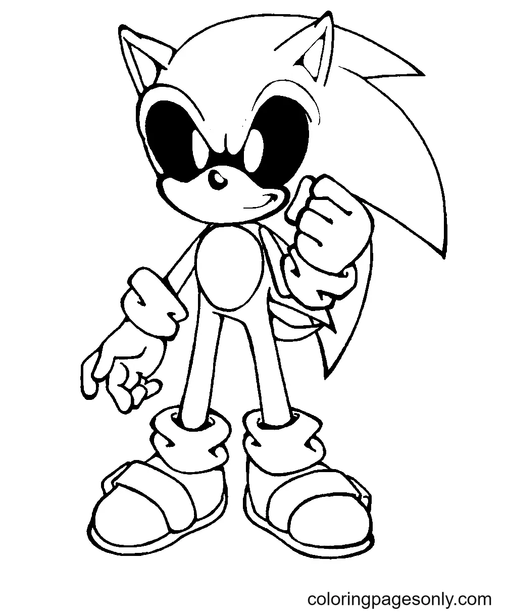 Sonic Exe Para Colorear 13
