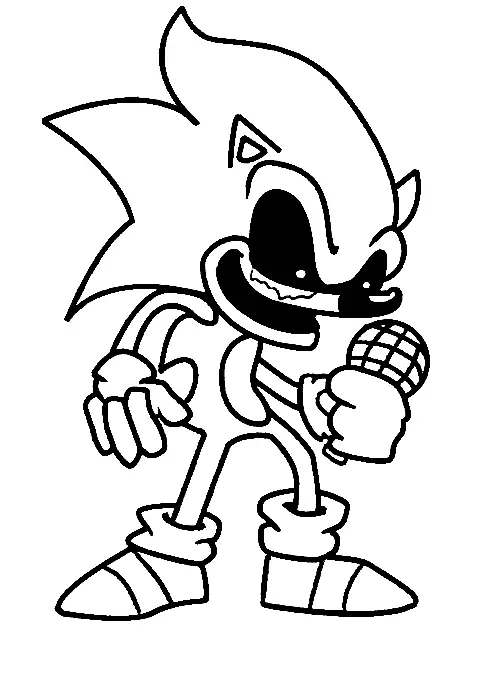 Sonic Exe Para Colorear 14