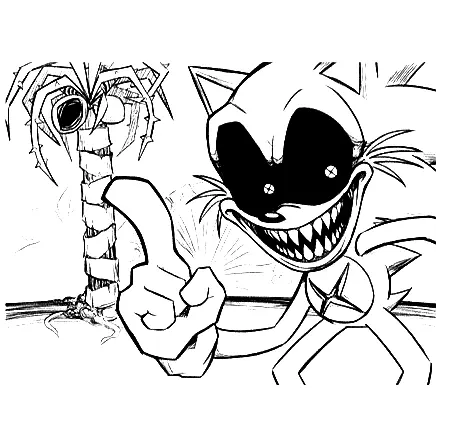 Sonic Exe Para Colorear 17