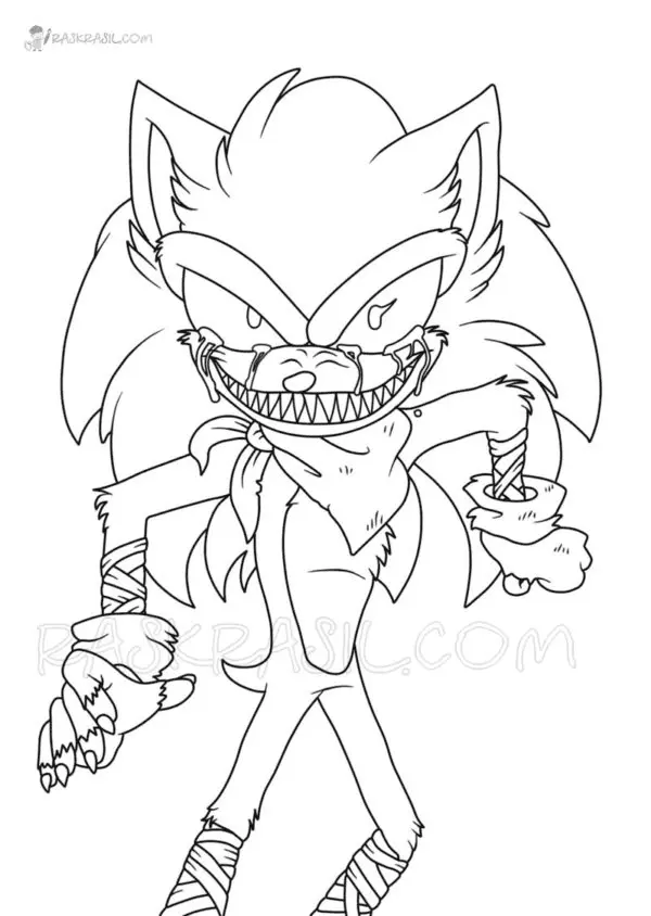 Sonic Exe Para Colorear 23
