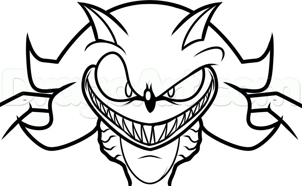 Sonic Exe Para Colorear 26