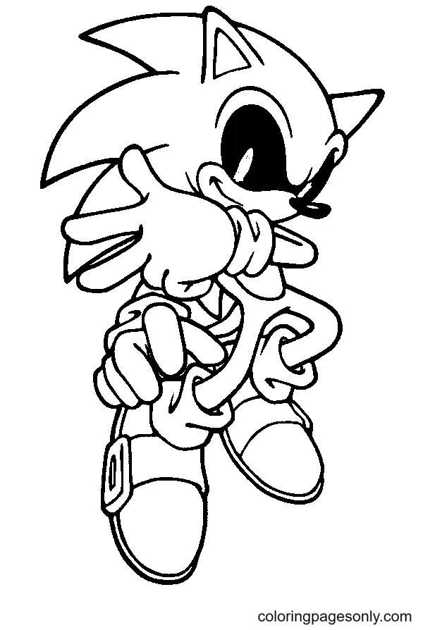 Sonic Exe Para Colorear 3