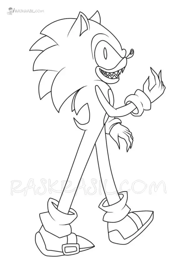 Sonic Exe Para Colorear 31