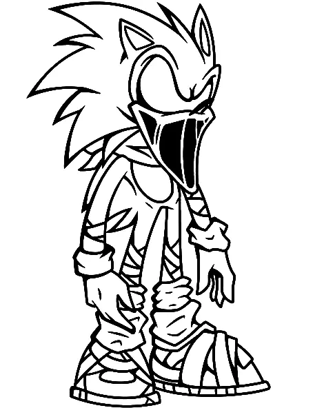 Sonic Exe Para Colorear 6