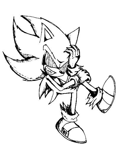 Sonic Exe Para Colorear 8