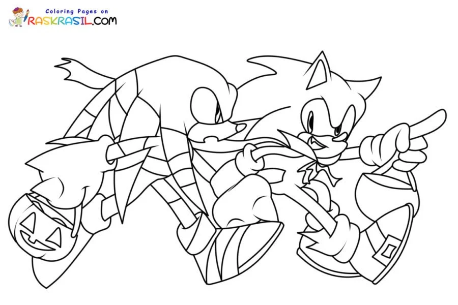 Sonic Halloween Coloring Pages 8
