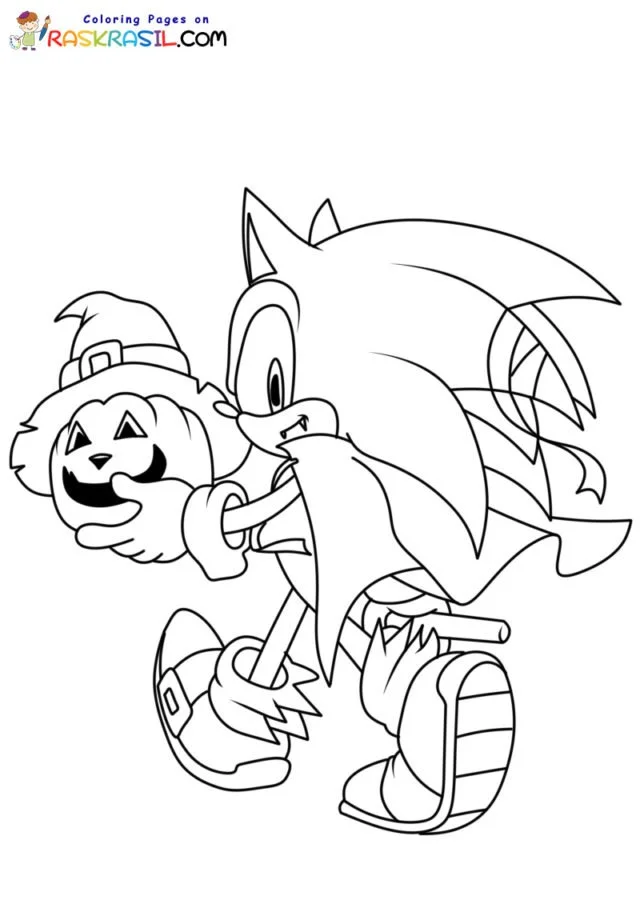 Sonic Halloween Coloring Pages 9