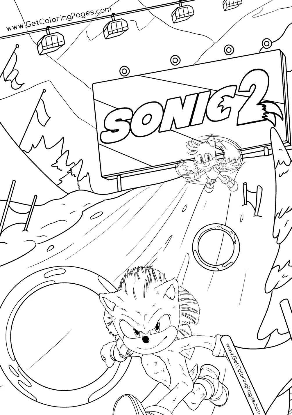 Sonic The Hedgehog 2 Para Colorear 22