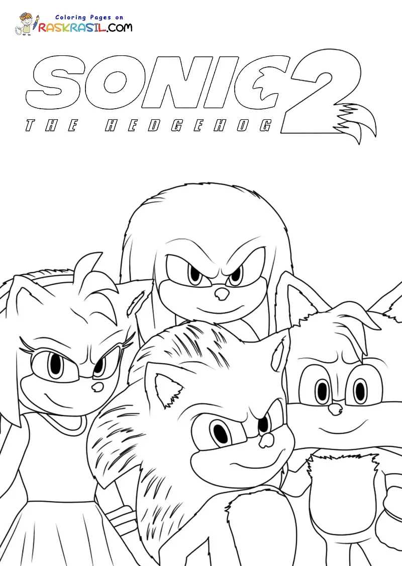 Sonic The Hedgehog 2 Para Colorear 6