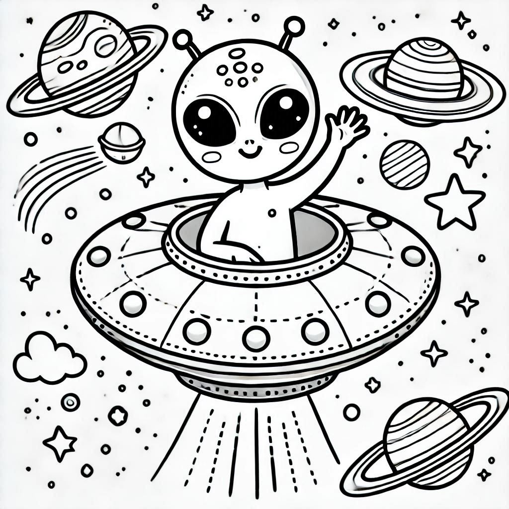Space Coloring Pages 12