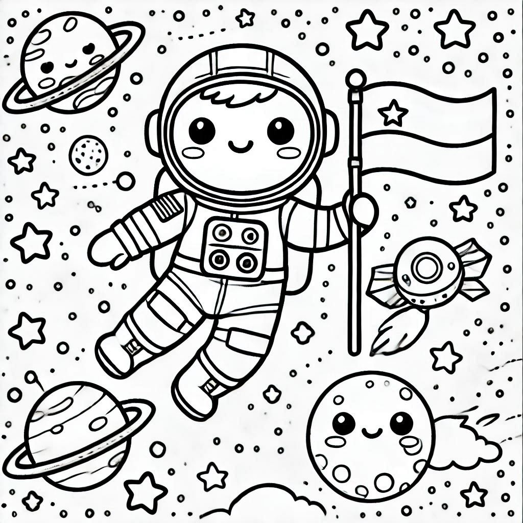 Space Coloring Pages 3
