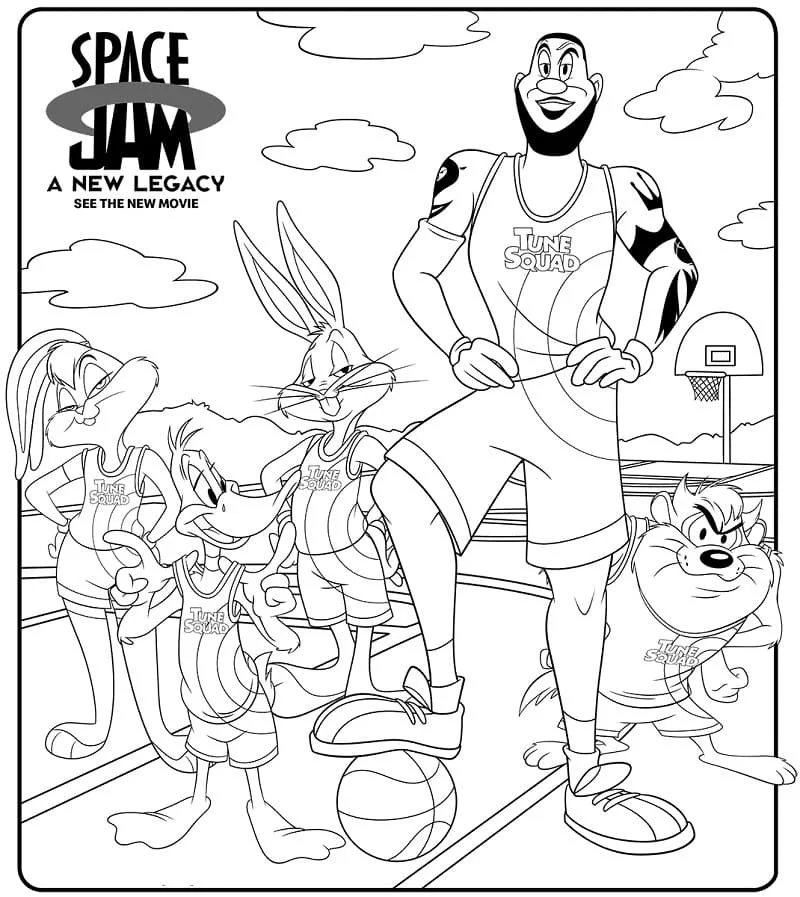 Space Jam Coloring Pages 1