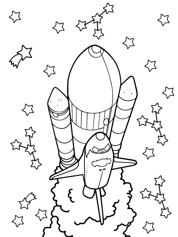 Space Shuttles Coloring Pages 12