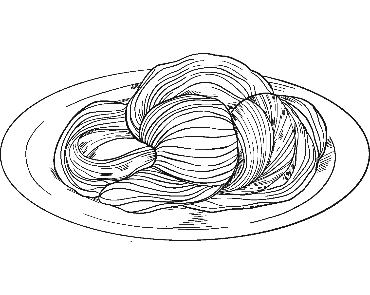 Spaghetti Coloring Pages 10