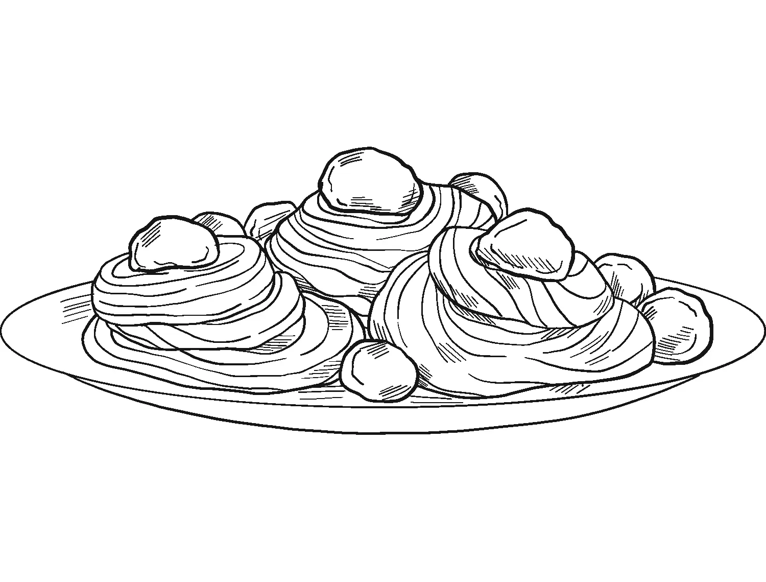 Spaghetti Coloring Pages 13