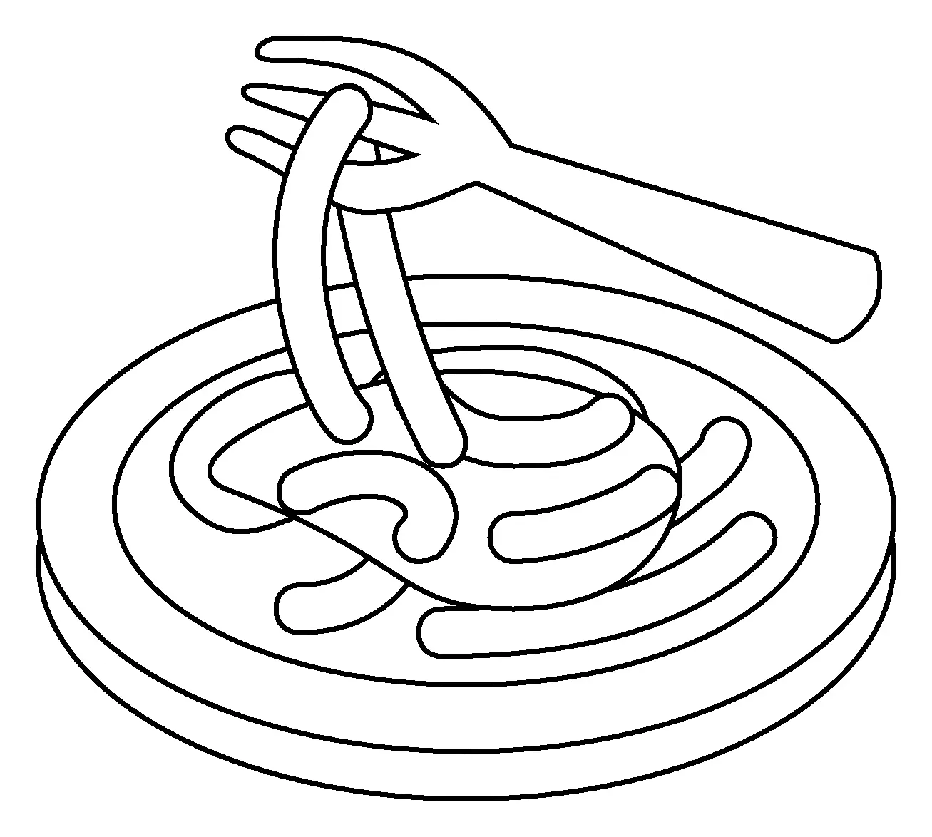 Spaghetti Coloring Pages 14