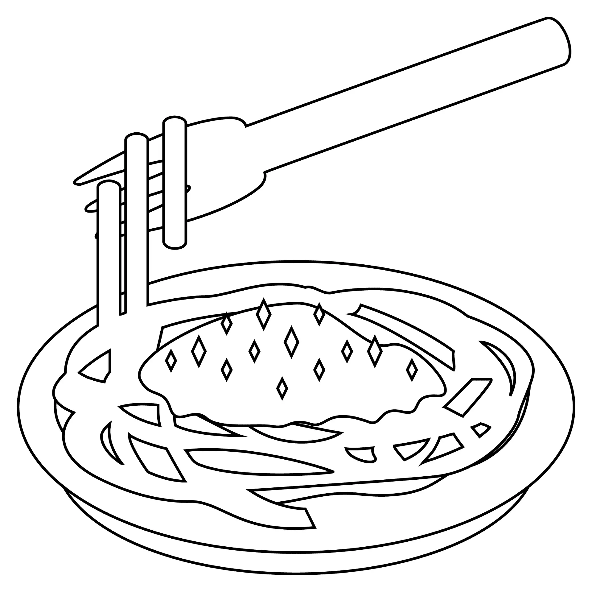 Spaghetti Coloring Pages 17