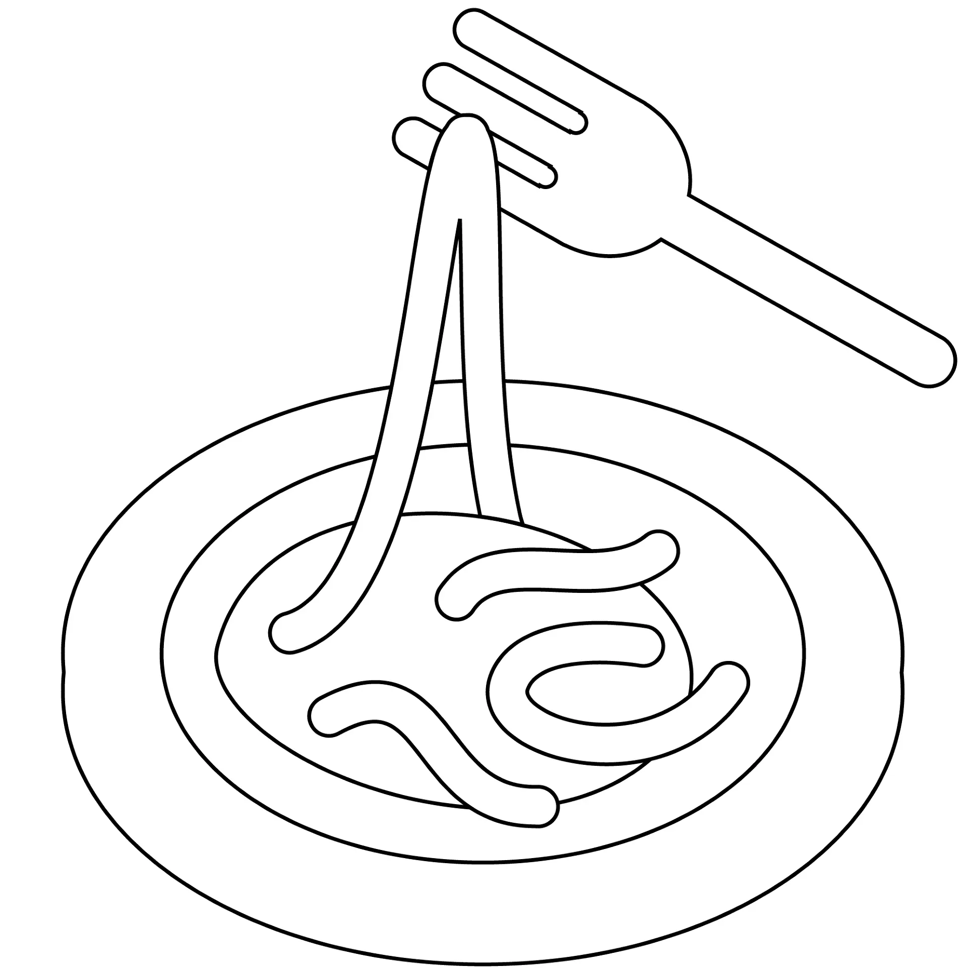 Spaghetti Coloring Pages 2
