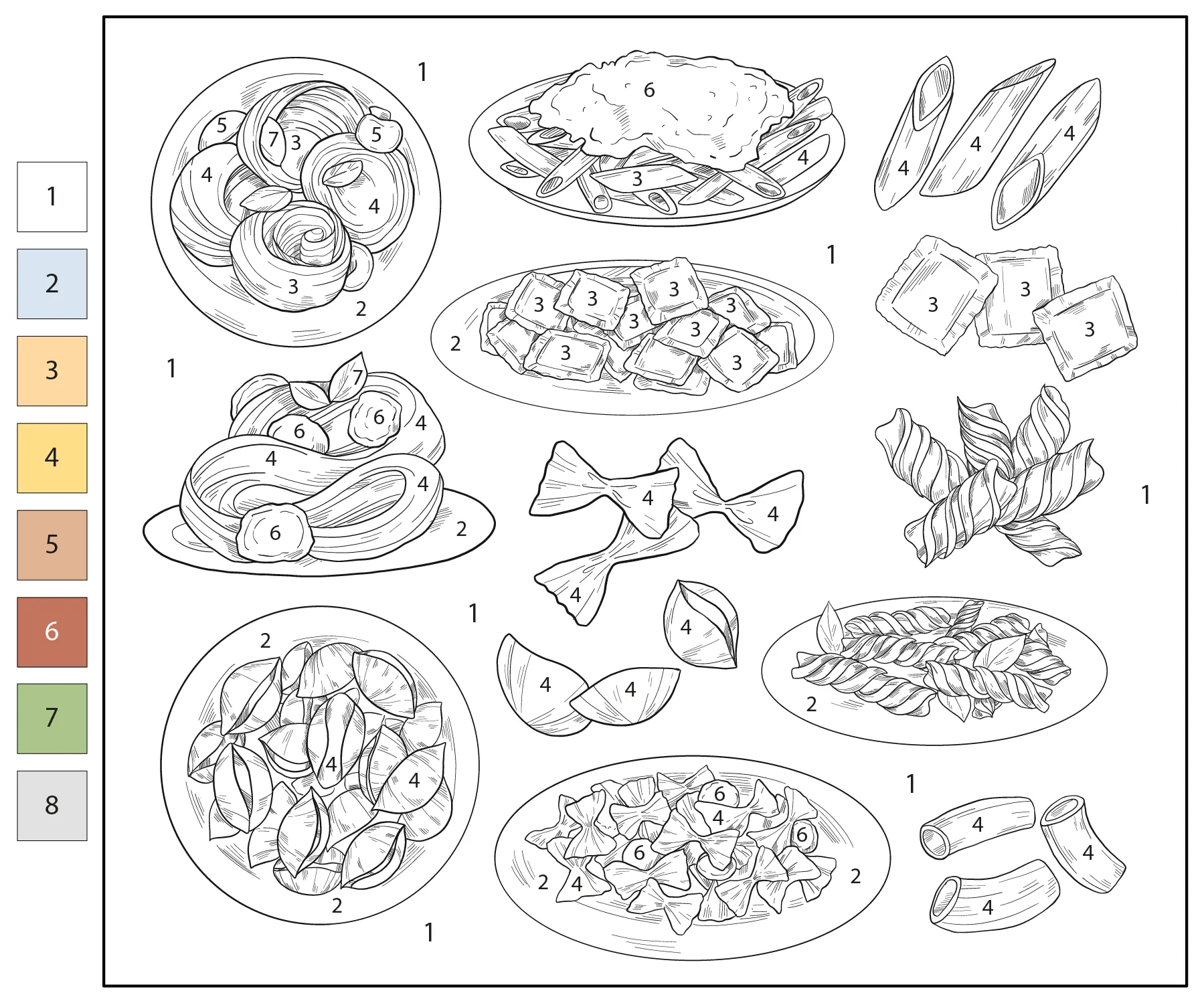 Spaghetti Coloring Pages 23