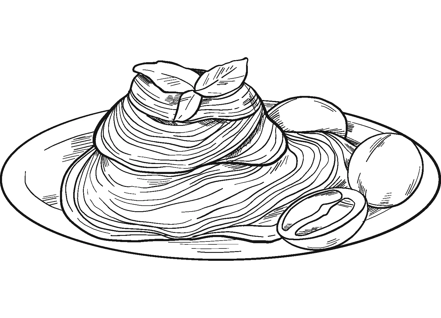 Spaghetti Coloring Pages 5