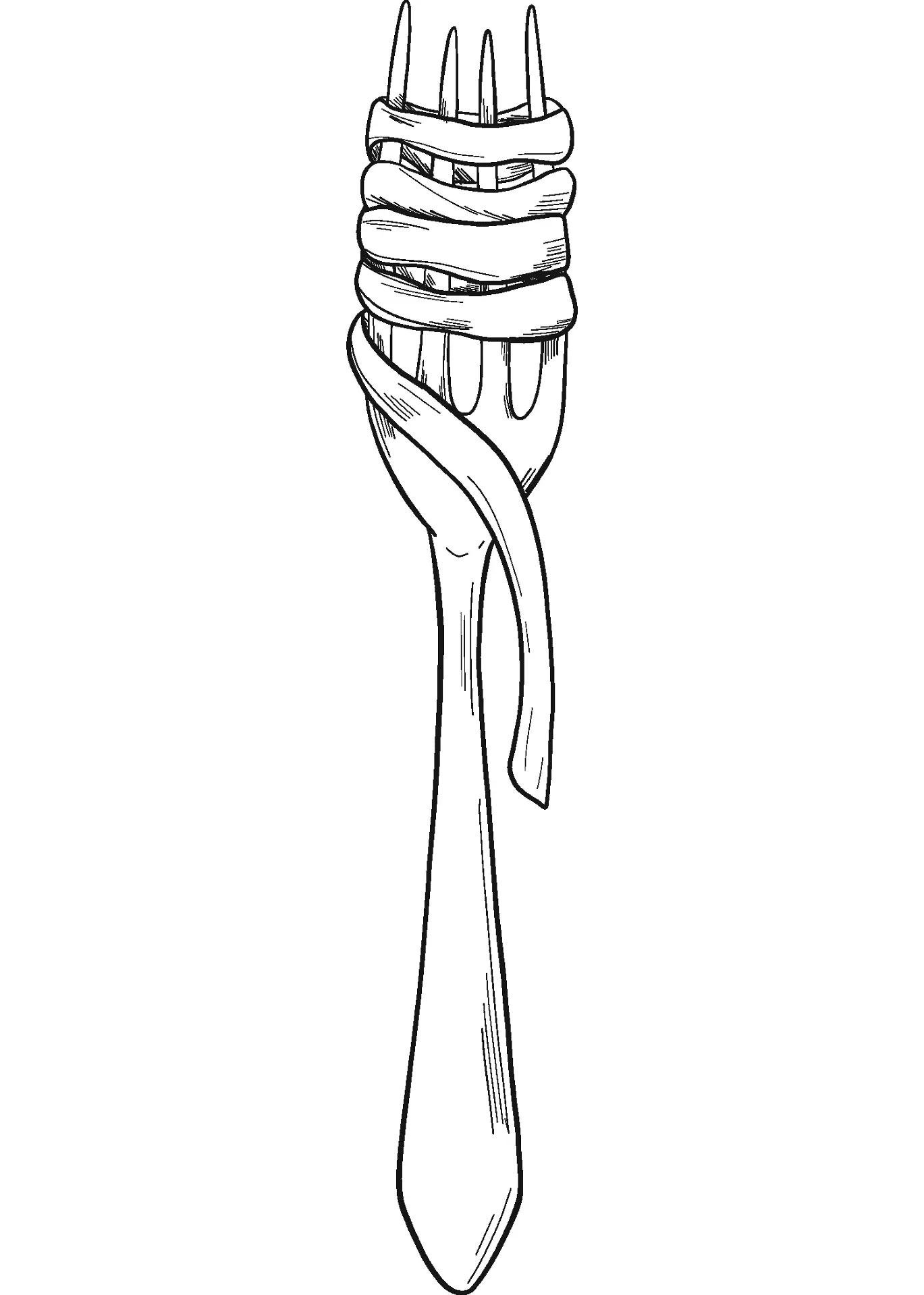 Spaghetti Coloring Pages 7