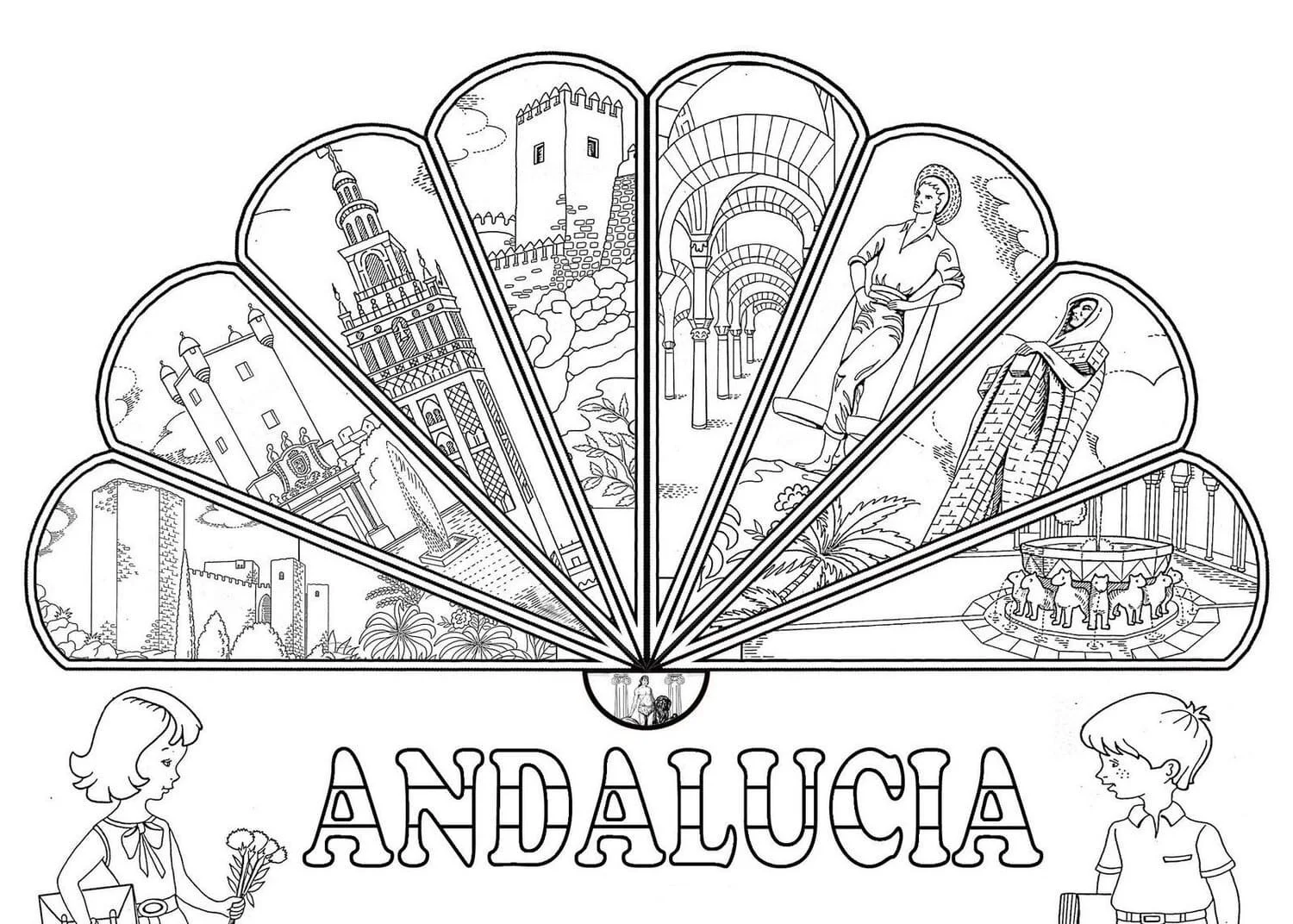 Desenhos de Espanha Para Colorir 21