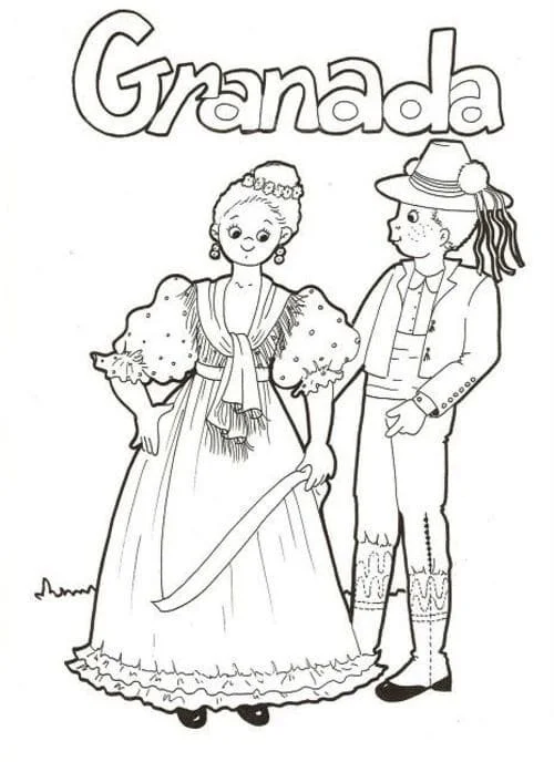 Desenhos de Espanha Para Colorir 44