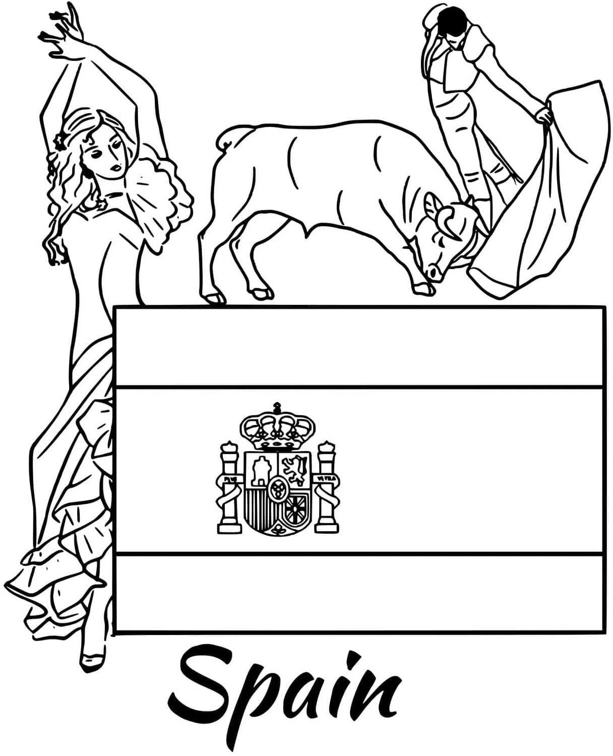 Desenhos de Espanha Para Colorir 8