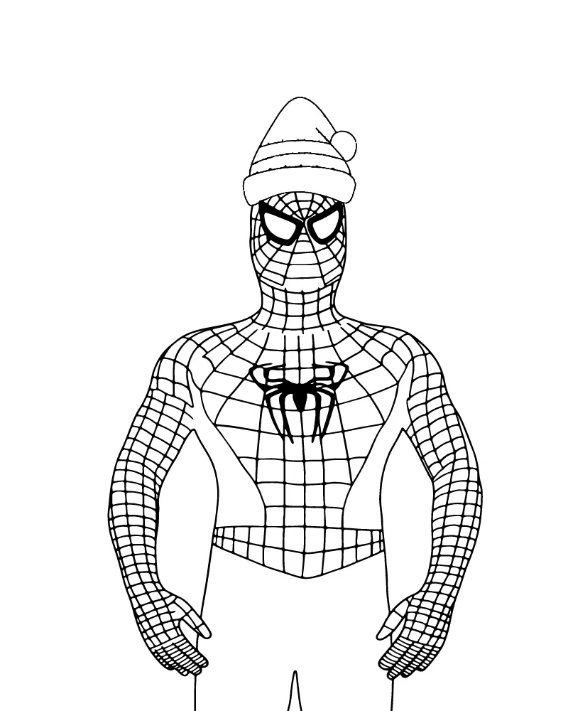 Spiderman Weihnachts-Ausmalbilder 16