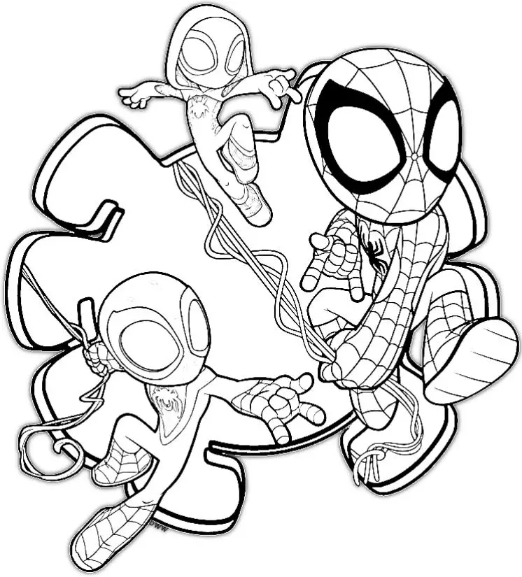 Spidey para Colorear