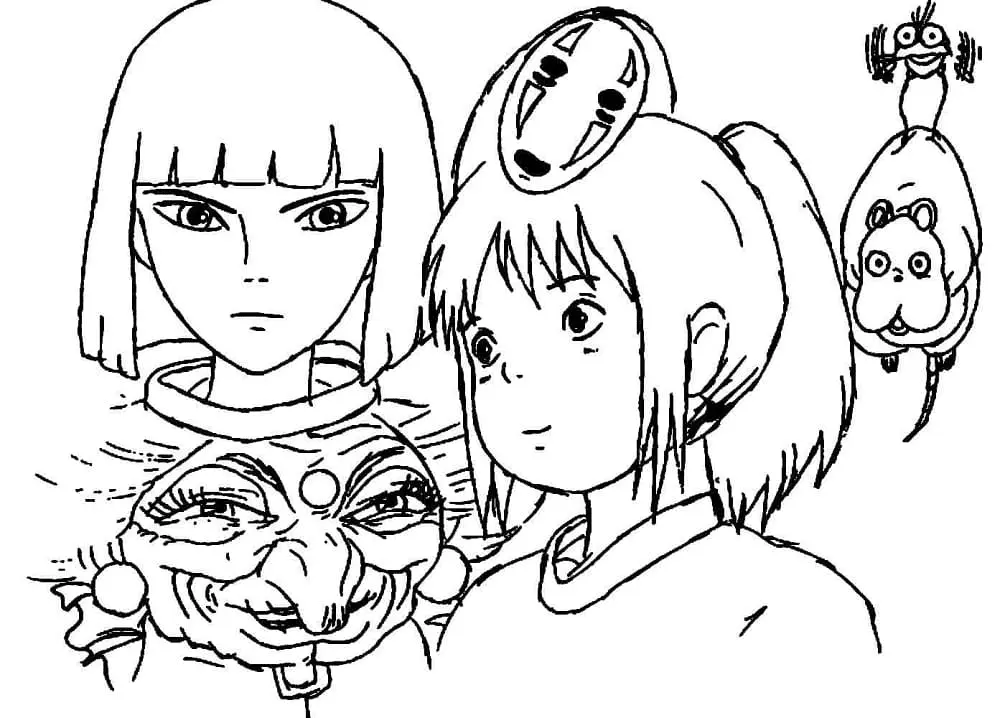 Spirited Away Coloring Pages 23