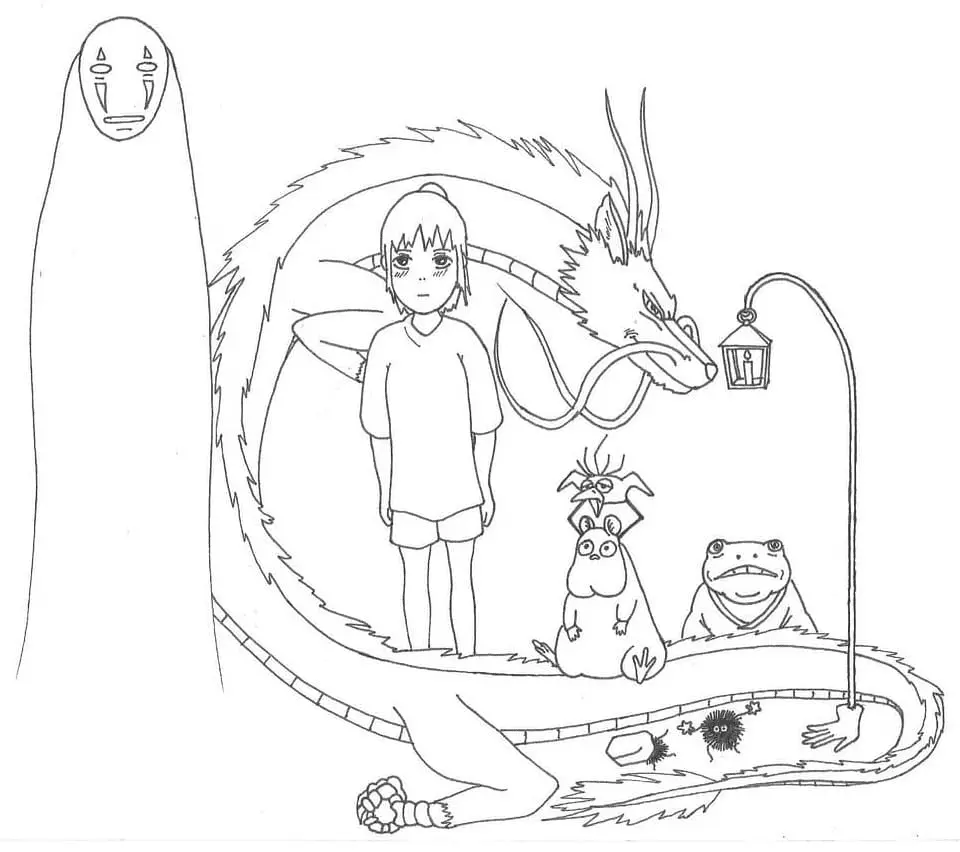 Spirited Away Coloring Pages 3