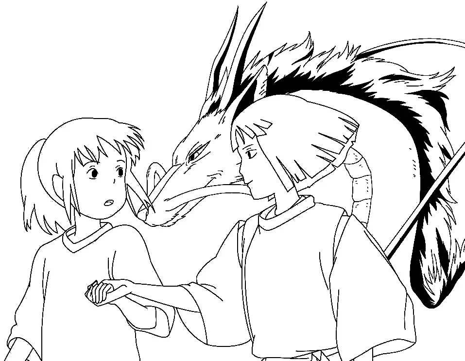 Spirited Away Coloring Pages 4