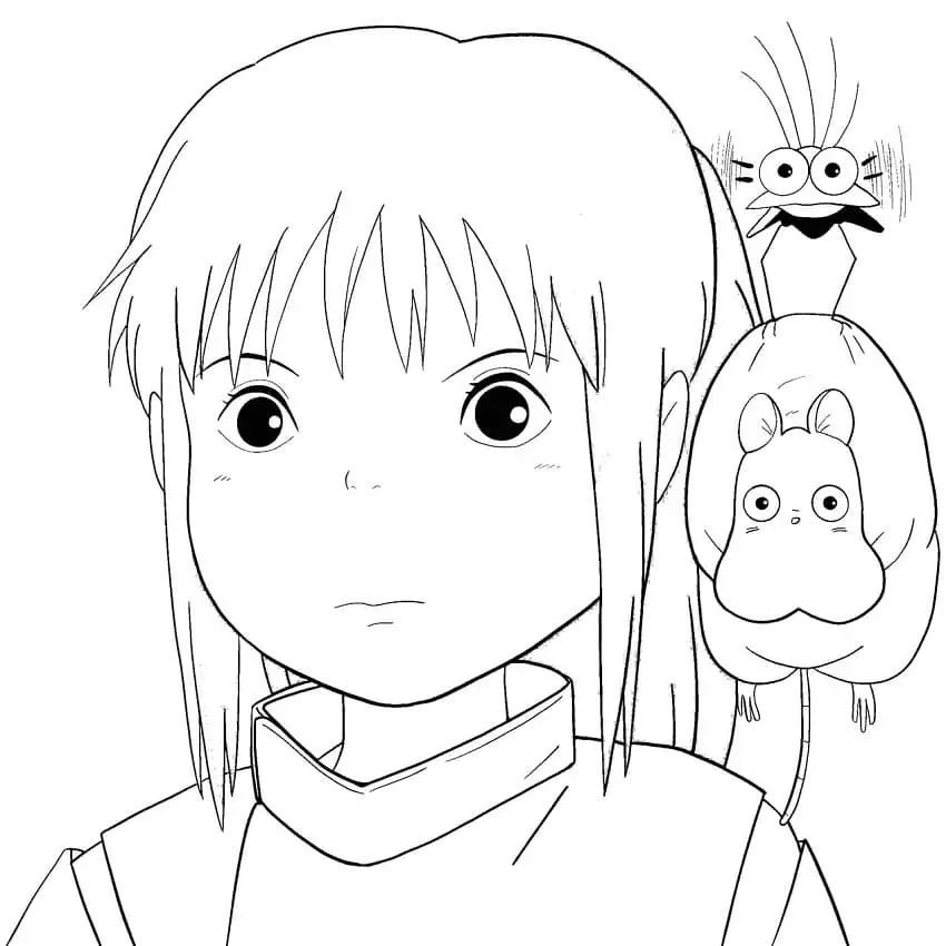 Spirited Away Coloring Pages 7