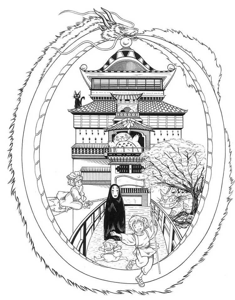 Spirited Away Coloring Pages 8