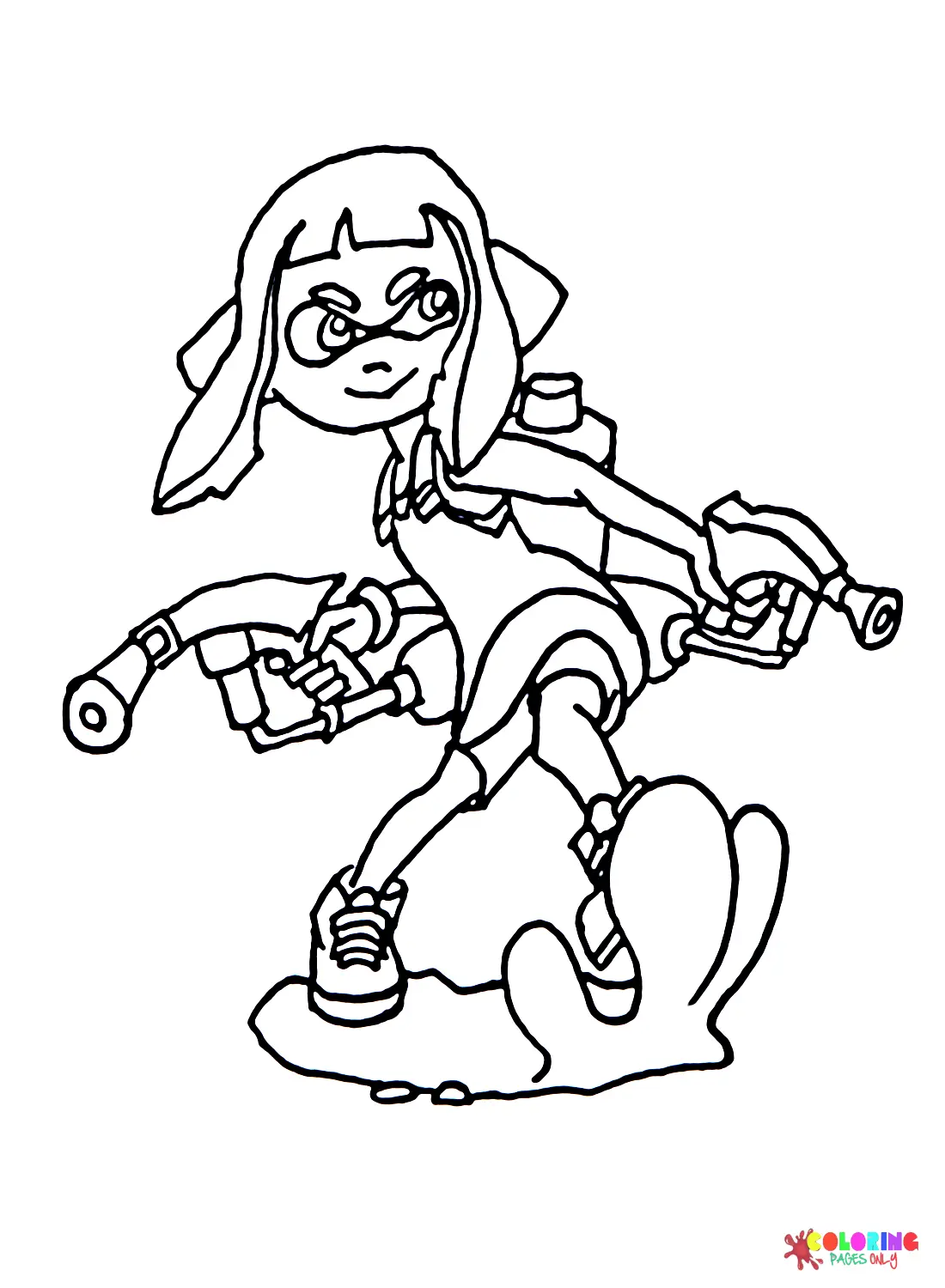 Splatoon Para Colorear