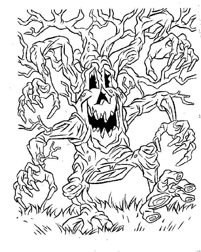 Gruselige Halloween Ausmalbilder 1