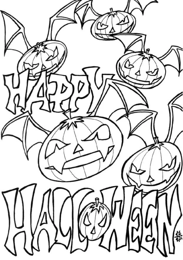Gruselige Halloween Ausmalbilder 42