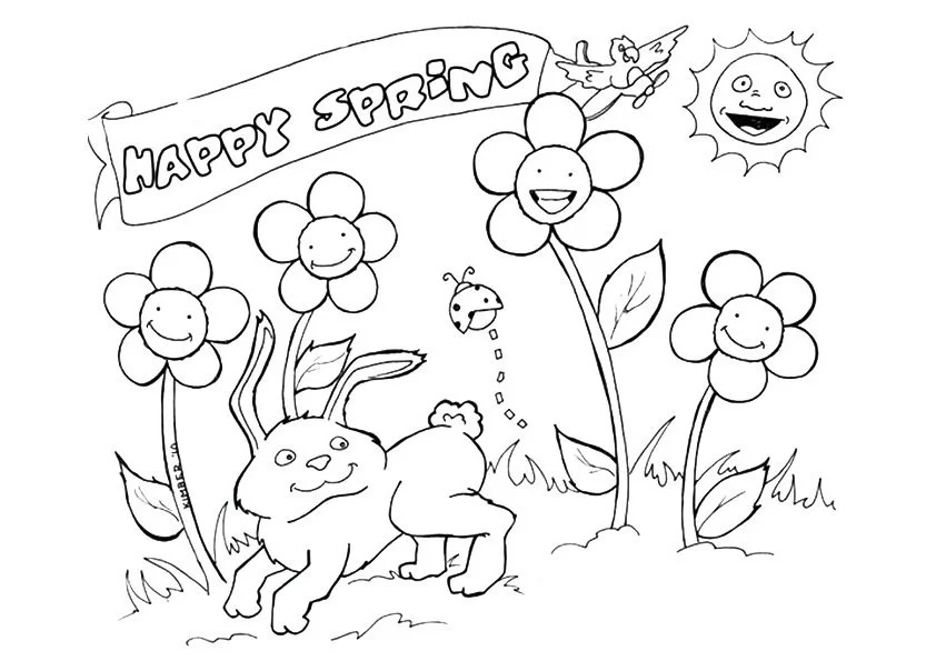 Spring Coloring Pages 12