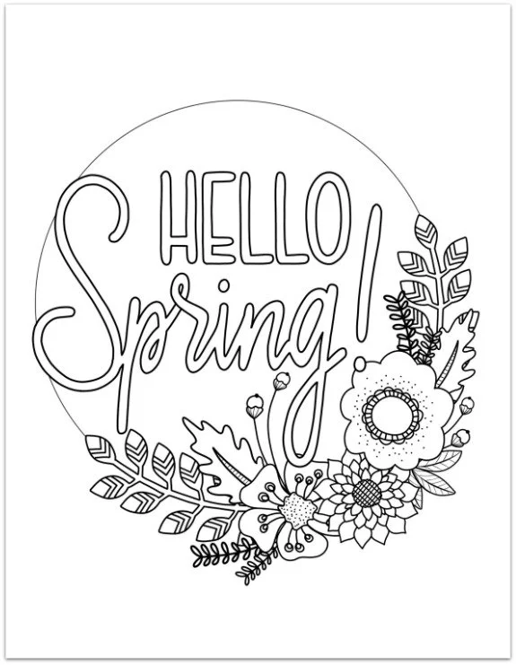 Spring Coloring Pages 3