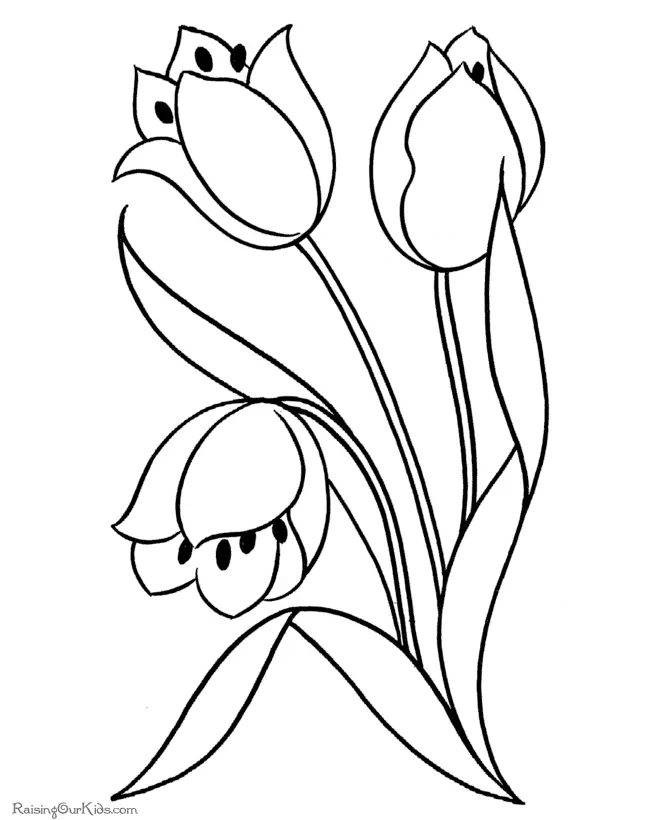 Spring Flowers Coloring Pages 10