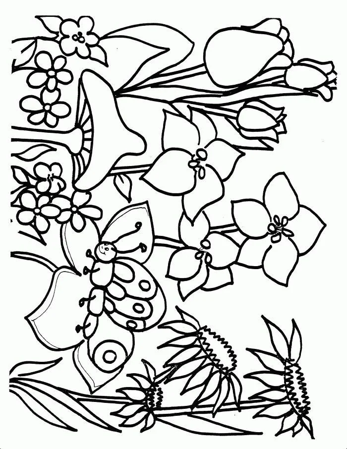 Spring Flowers Coloring Pages 14