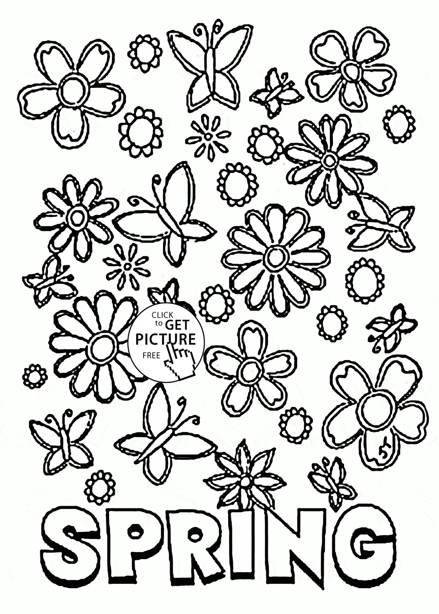 Spring Flowers Coloring Pages 19