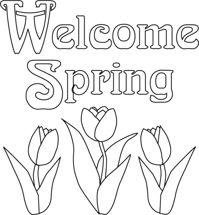 Spring Flowers Coloring Pages 2
