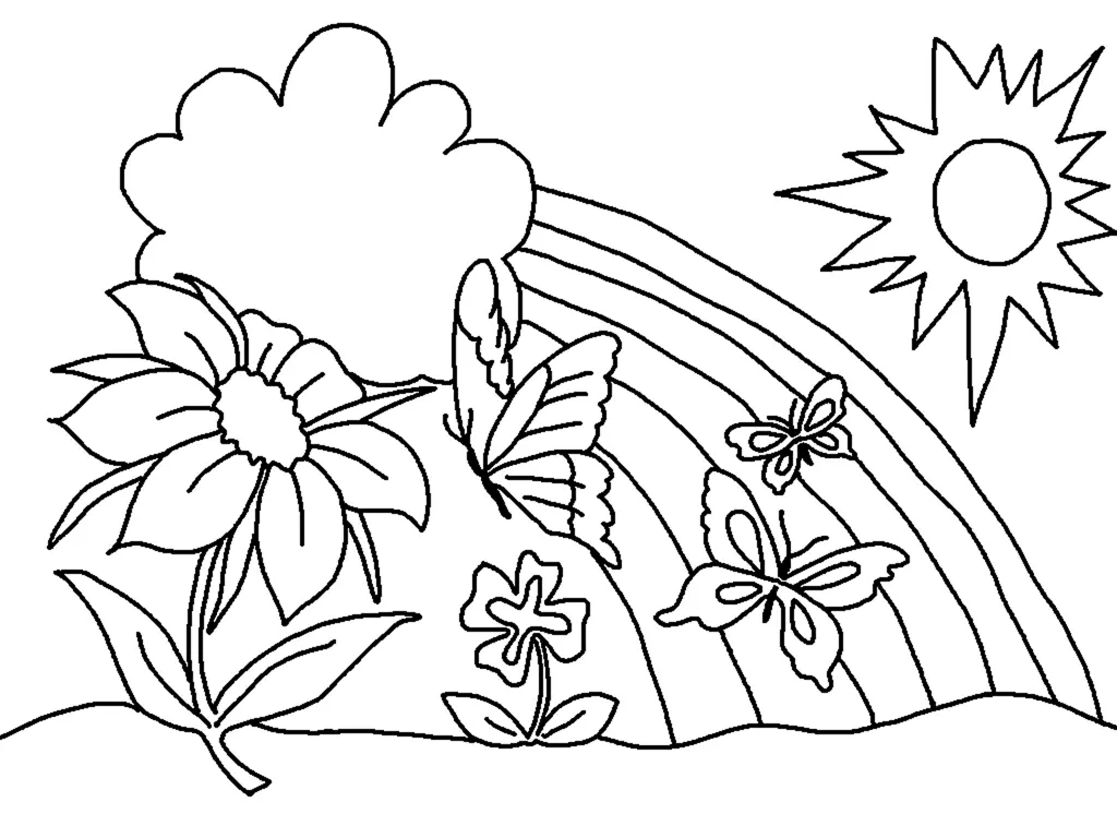 Spring Flowers Coloring Pages 20