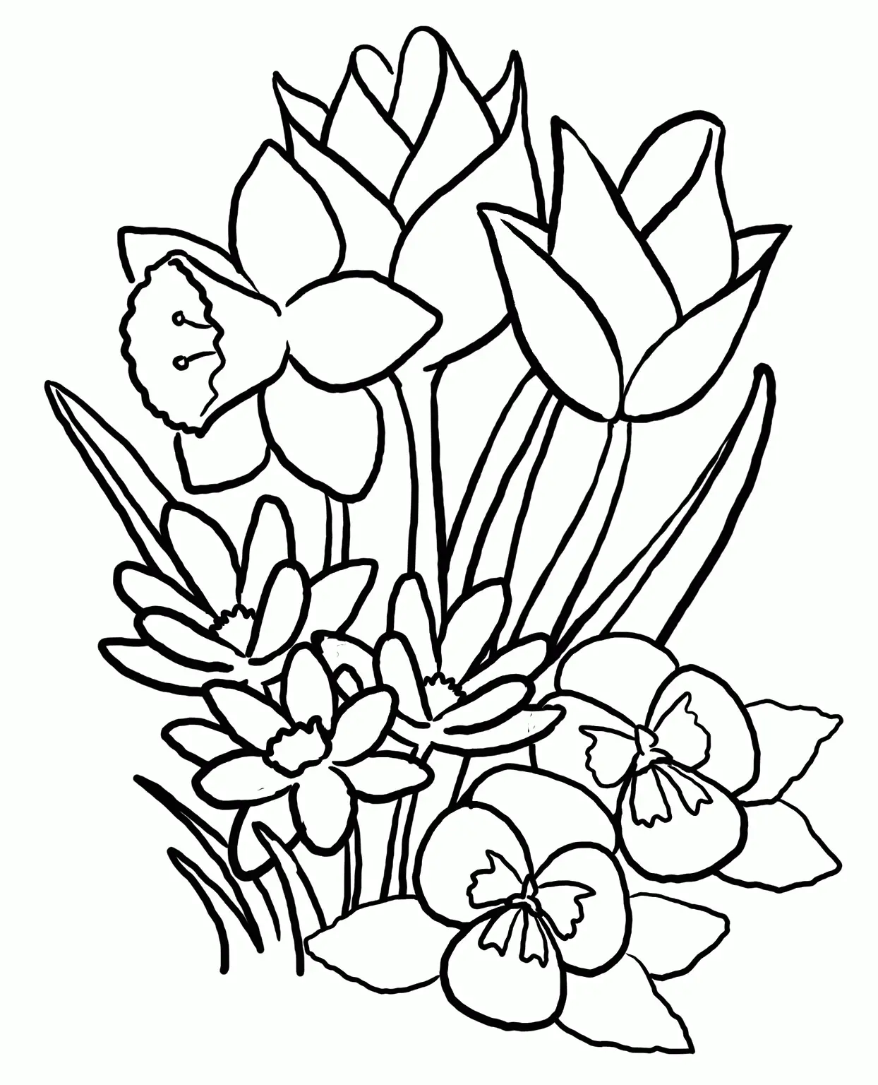 Spring Flowers Coloring Pages 29