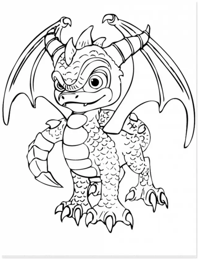Desenhos de Dragao Spyro Para Colorir 10