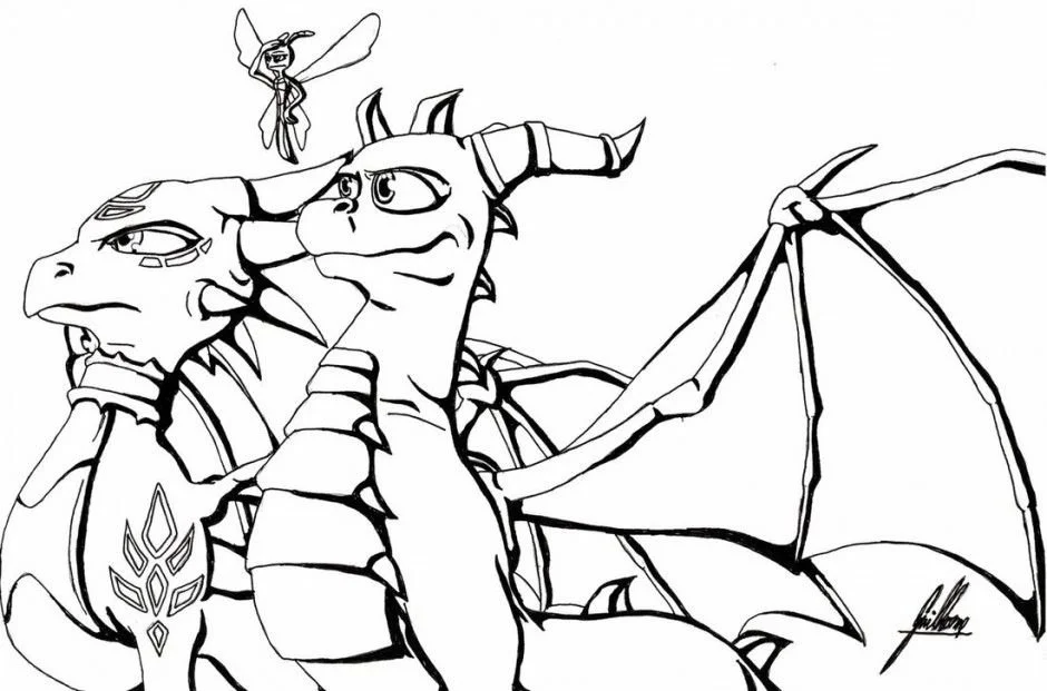 Desenhos de Dragao Spyro Para Colorir 11