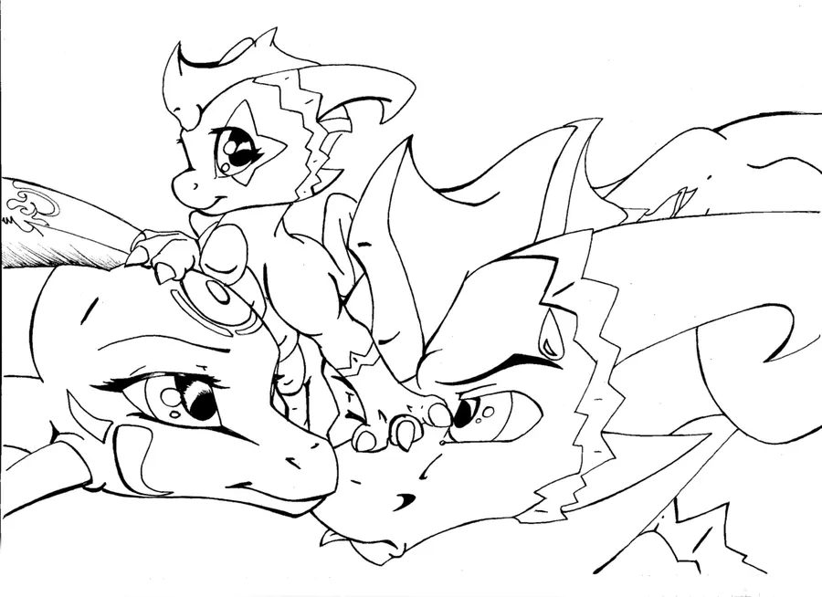 Desenhos de Dragao Spyro Para Colorir 12