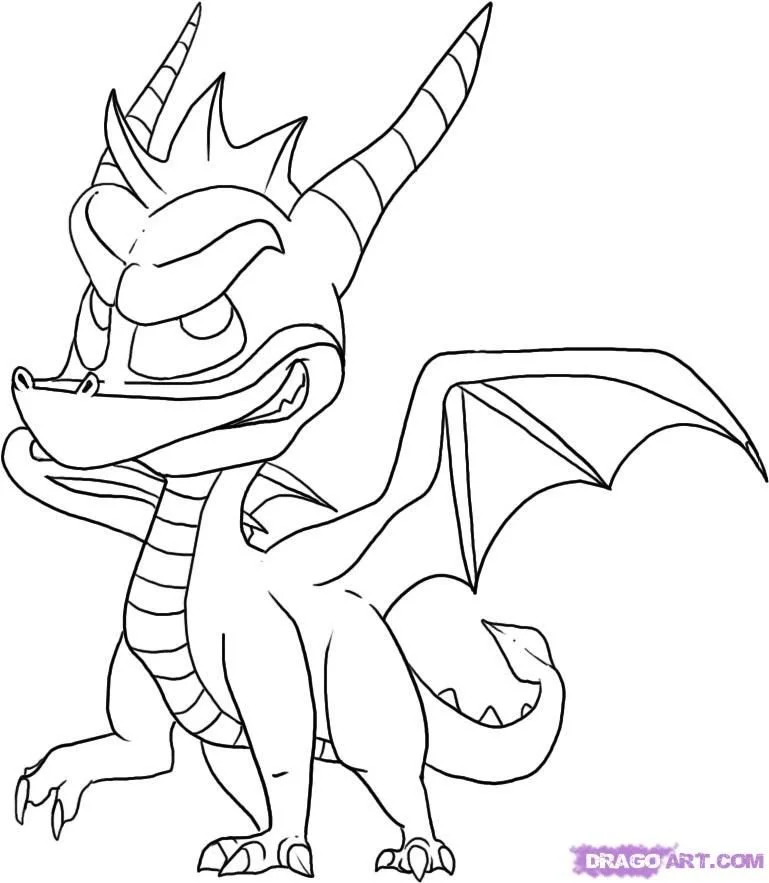 Desenhos de Dragao Spyro Para Colorir 14